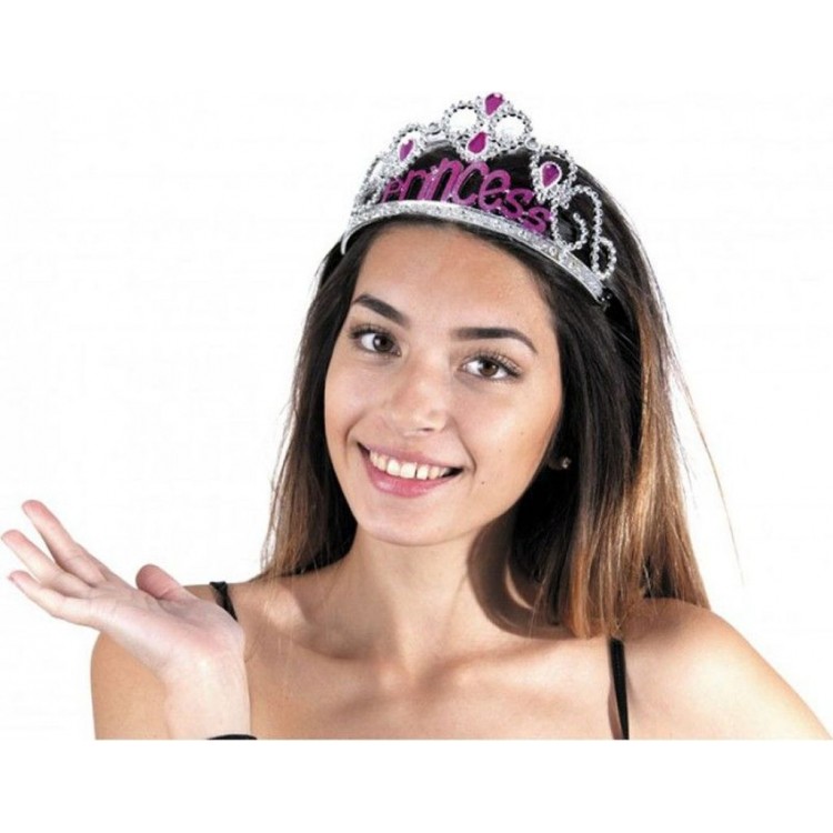 Silver Color Princess Party Crown with Writing 60 cm Silver Color Princess Party Crown with Writing 60 cm