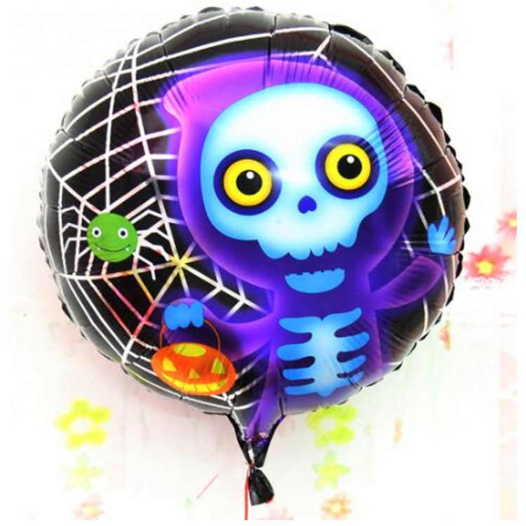 Halloween Skeleton Ghost Foil Balloon 18 inches