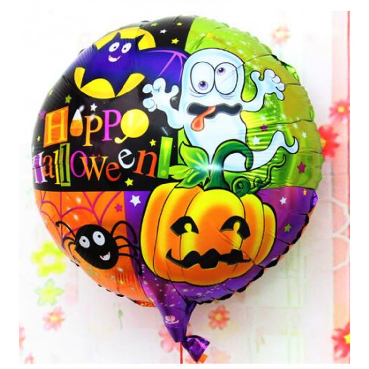 Halloween Spider and Pumpkin Foil Balloon 18 inches