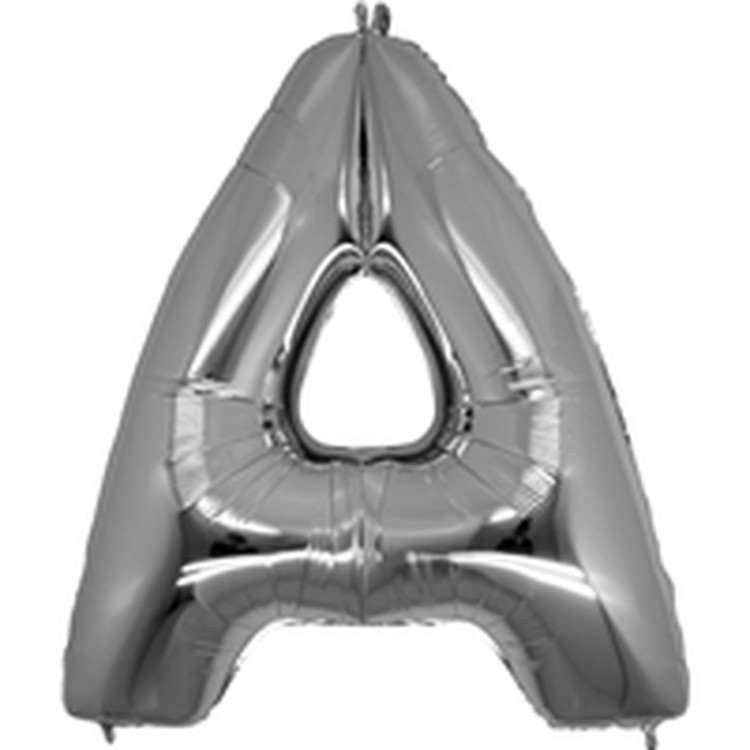 Letter Foil Balloon, Silver Color, 40 inches