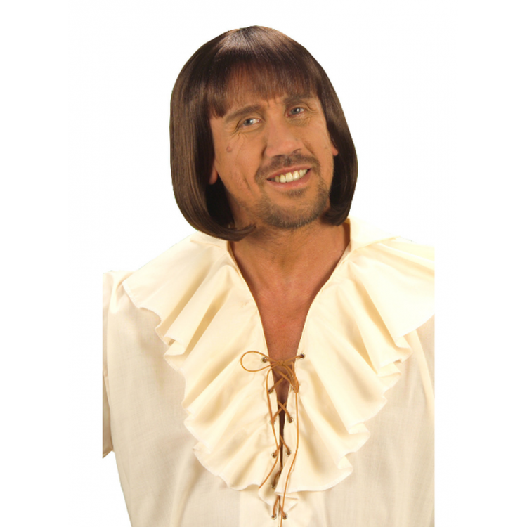 Coffee-Colored Short Medieval Wig for Men Coffee-Colored Short Medieval Wig for Men