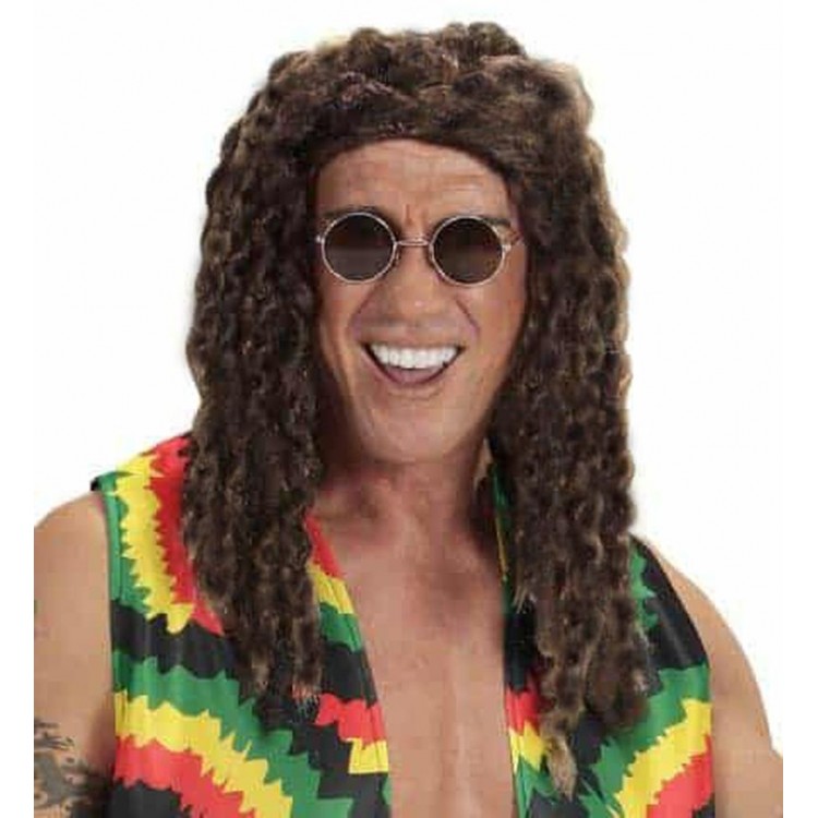Coffee Brown Joe Dreadlocks Lined Fluffy Bob Marley Reggae Rasta Wig 1 Piece