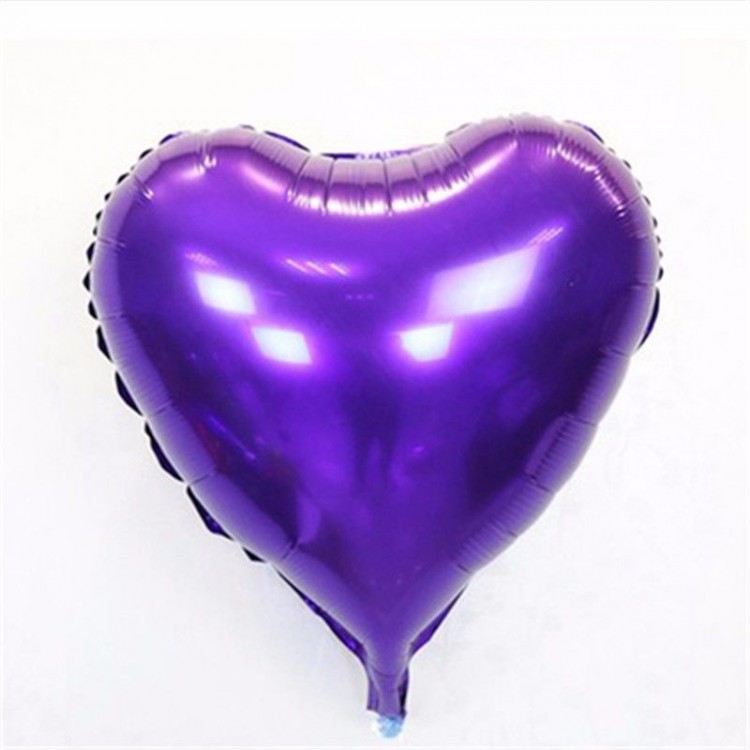 Heart Balloon Foil Purple 45 cm 18 inches