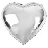 Heart-Shaped Silver Foil Balloons 45 cm 10 Pieces