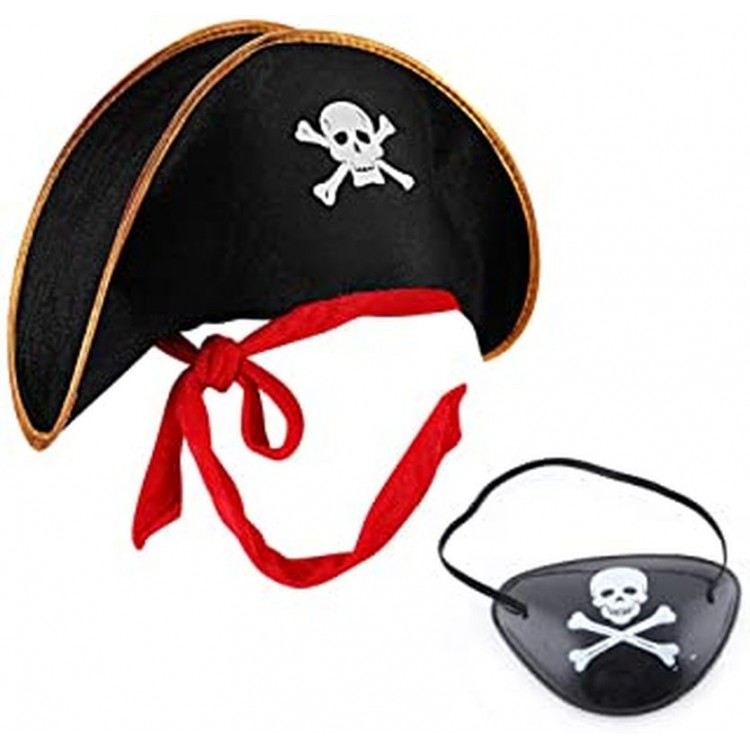 Captain Jack Kids' Pirate Hat and Eye Patch Set