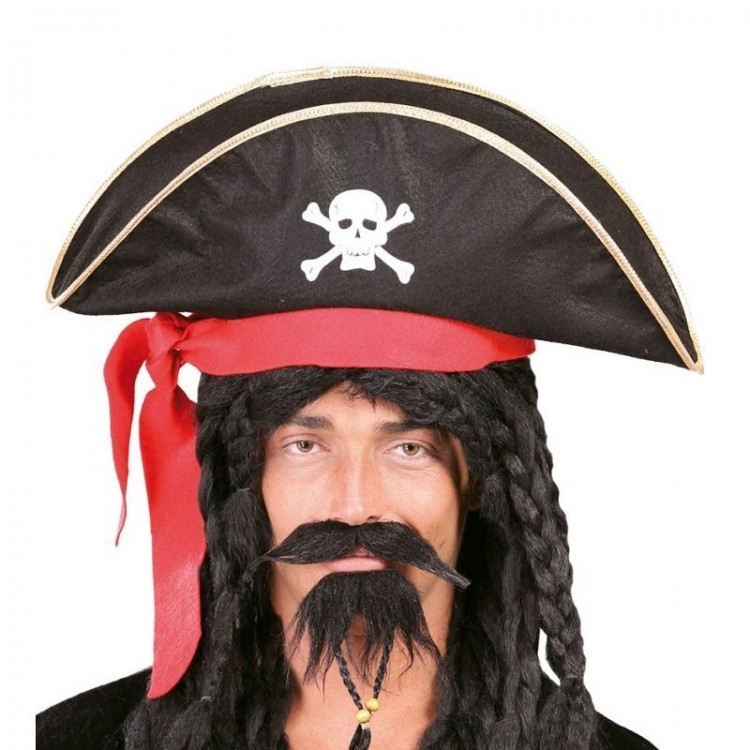 Pirates of the Caribbean Captain Jack Sparrow Pirate Hat for Adults Pirates of the Caribbean Captain Jack Sparrow Pirate Hat for Adults