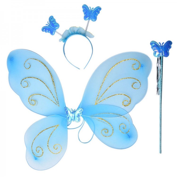 Butterfly Wing Crown Staff Blue Color