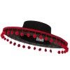 Black Children's Spanish Hat with Red Pom-Pom