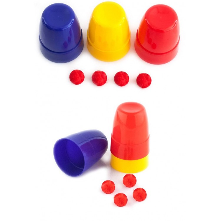 Red Ball Losing Colored Cups Magic Game Magic Material