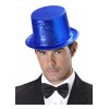 Dark Blue Long Plastic Sequined Party Hat