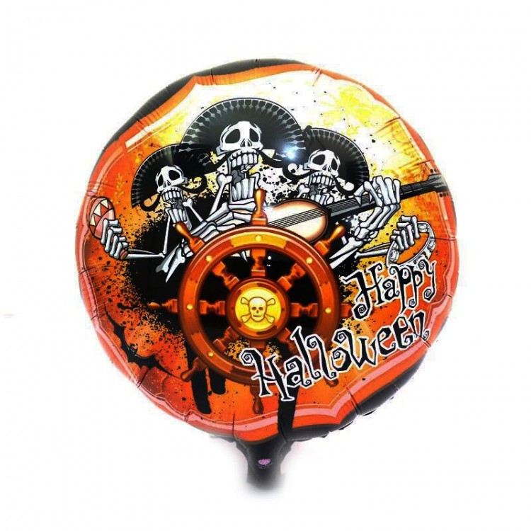 Skeleton Pirates Halloween Foil Balloon 45 cm