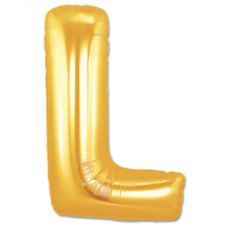 L Letter Foil Balloon Gold Color  40 inches
