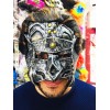 Latex Warrior Mask Terminator Mask with Hair