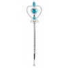 Blue Heart-Patterned Snow Queen Elsa's Scepter