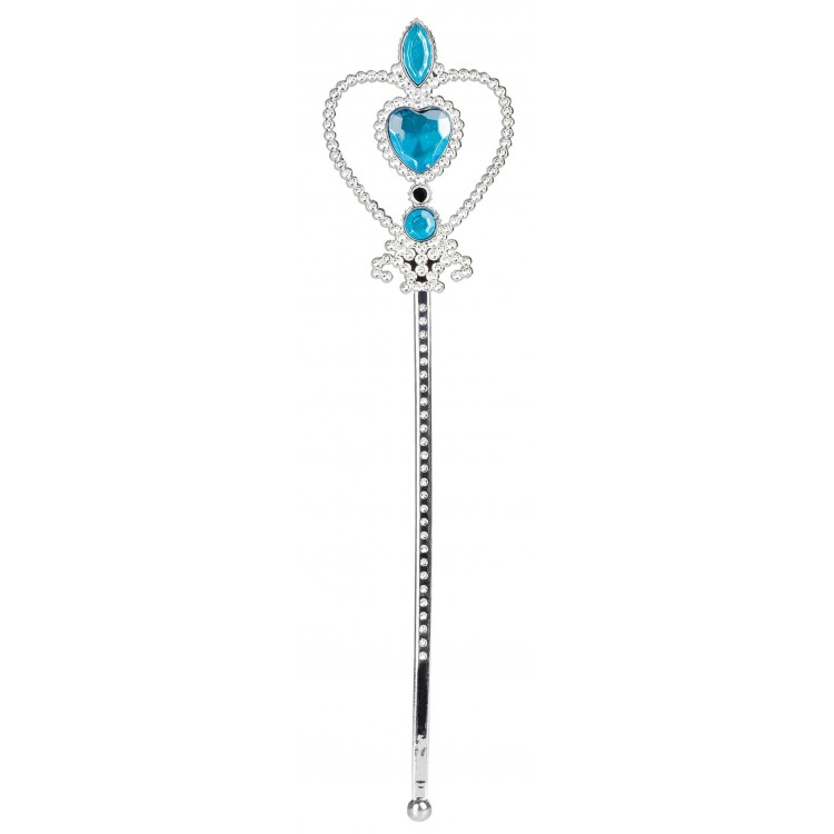 Blue Heart-Patterned Snow Queen Elsa's Scepter