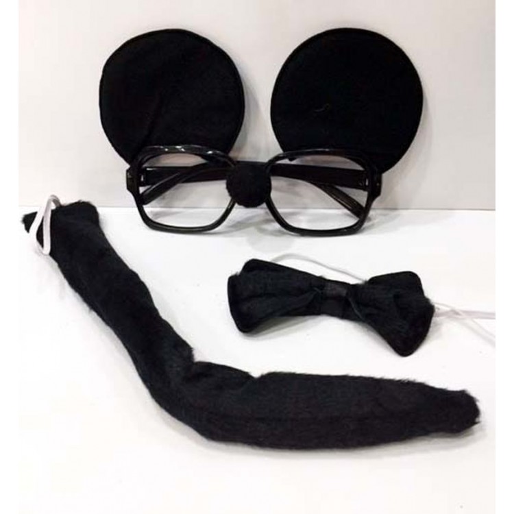 Mickey Mouse Glasses Bow Tie Tail Set