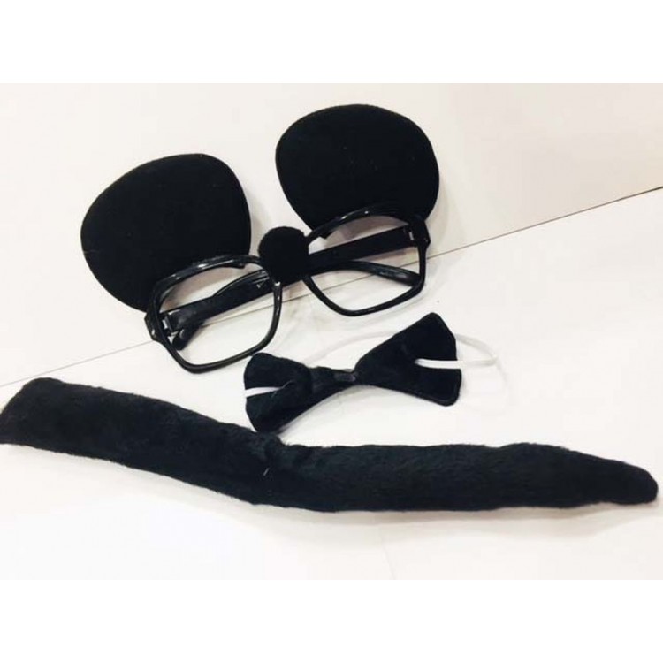 Mickey Mouse Glasses Bow Tie Tail Set