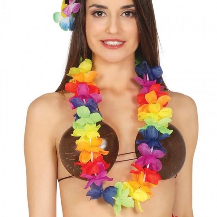 Colorful Hawaiian Necklace Hawaiian Party Necklace 1 Piece