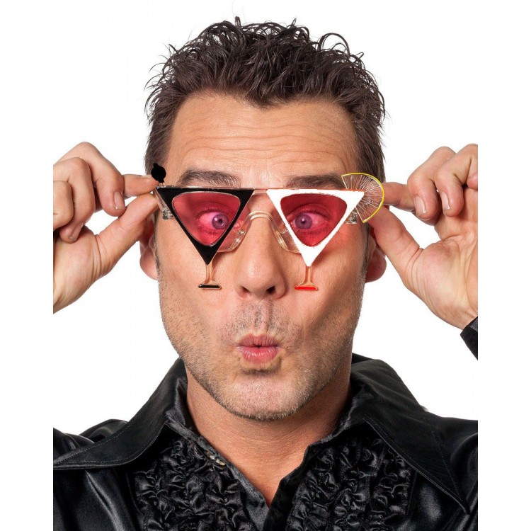 Black and White Martini Party Glasses Black and White Martini Party Glasses