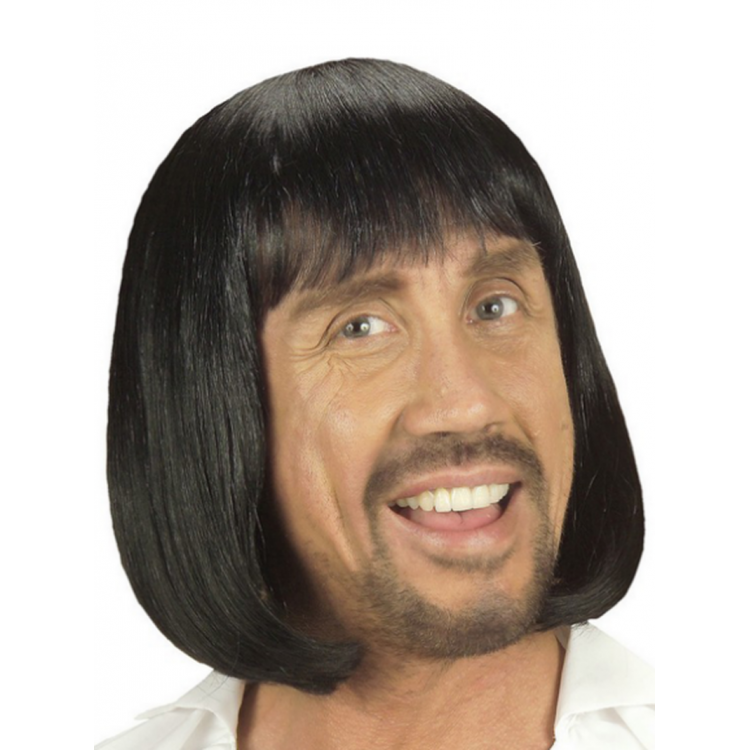 Black Short Medieval Wig for Men Black Short Medieval Wig for Men