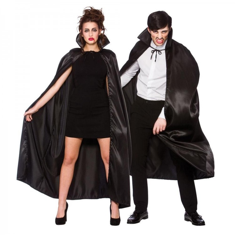 Black Collared Halloween Cape 120 cm Black Collared Halloween Cape 120 cm
