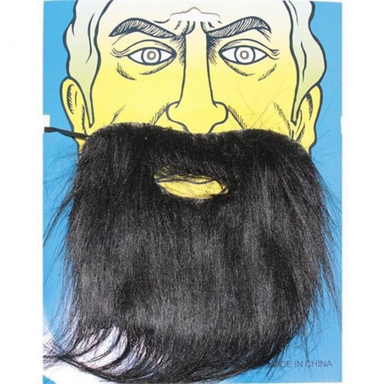 Black Color Fake Beard and Mustache Set Black Color Fake Beard and Mustache Set