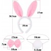 Rabbit Costume Set with Crown, Bow Tie, and Tail in Pink