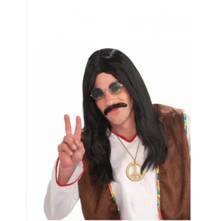 Long Barış Manço Wig and Mustache Long Barış Manço Wig and Mustache