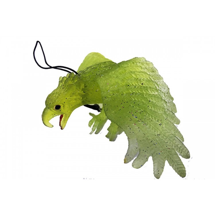 Green Color Soft Plastic Joke Eagle Bat Keychain Joke Material Green Color Soft Plastic Joke Eagle Bat Keychain Joke Material