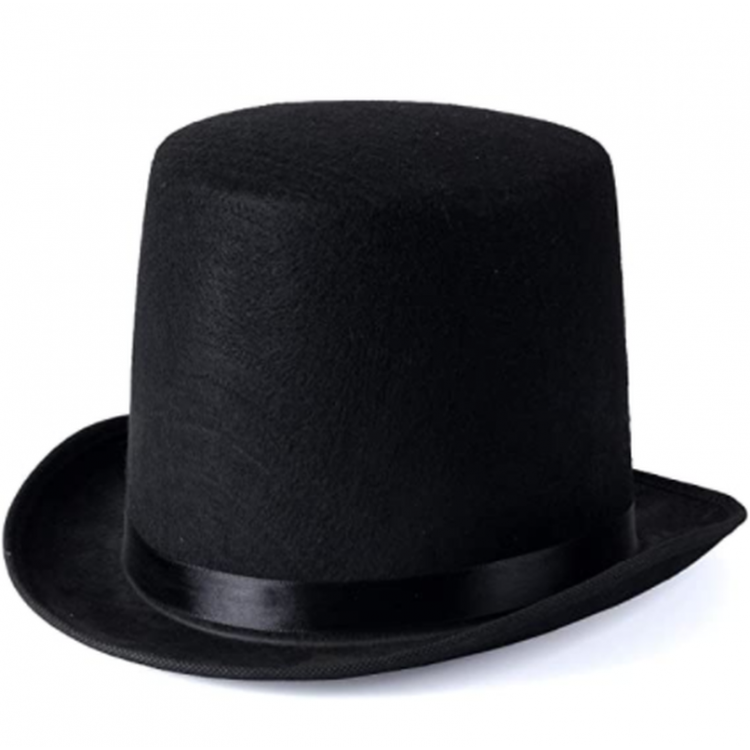 Second Quality Black Ringmaster Magician Hat for Adults Felt Hat 12 cm Second Quality Black Ringmaster Magician Hat for Adults Felt Hat 12 cm