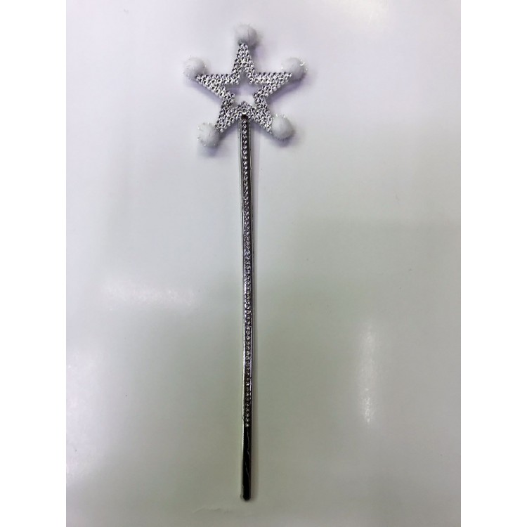 Star Fairy Wand Magic Wand with White Pom-Pom