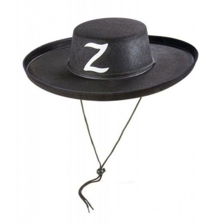 Z-Logo Adult Size Zorro Hat with Ties Z-Logo Adult Size Zorro Hat with Ties