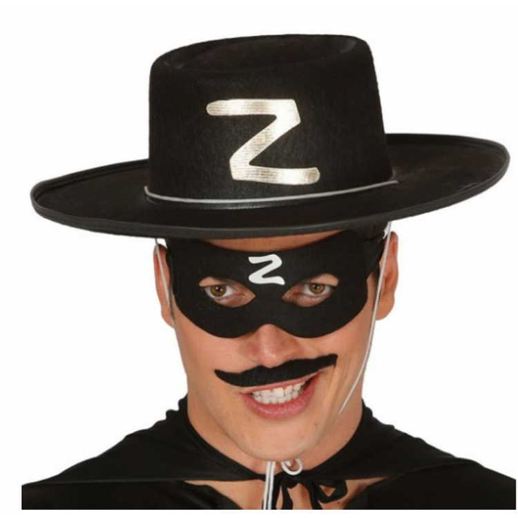 Z-Logo Adult Zorro Hat and Zorro Mask