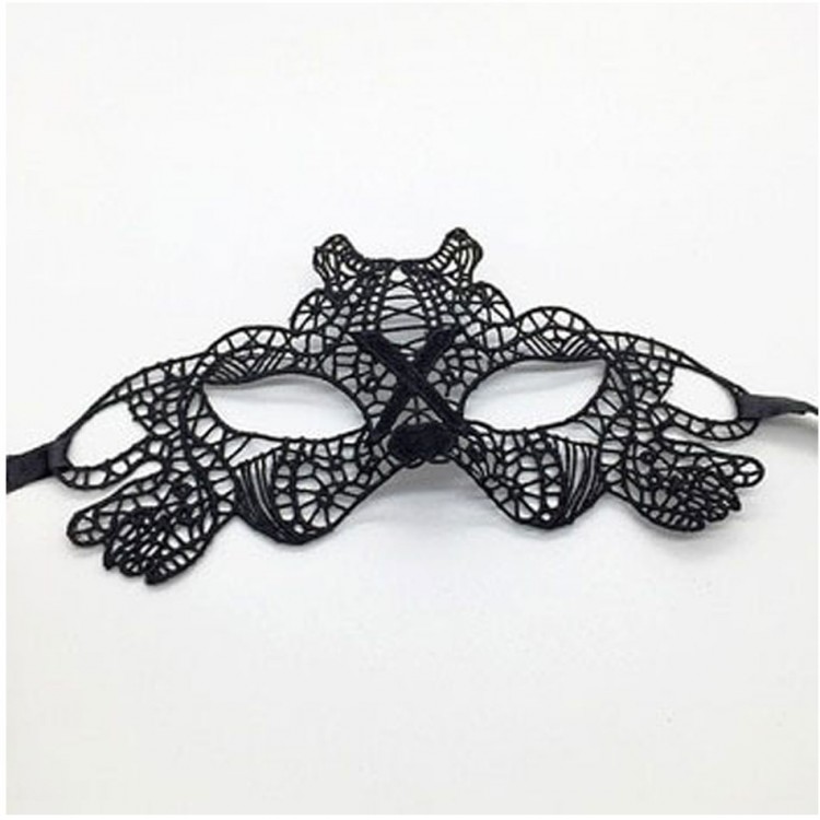 Black Lace Cut Lace Embroidered Ball Party Mask No. 11