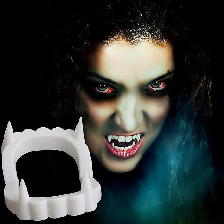 White Color Double Palate Nickname Vampire Tooth