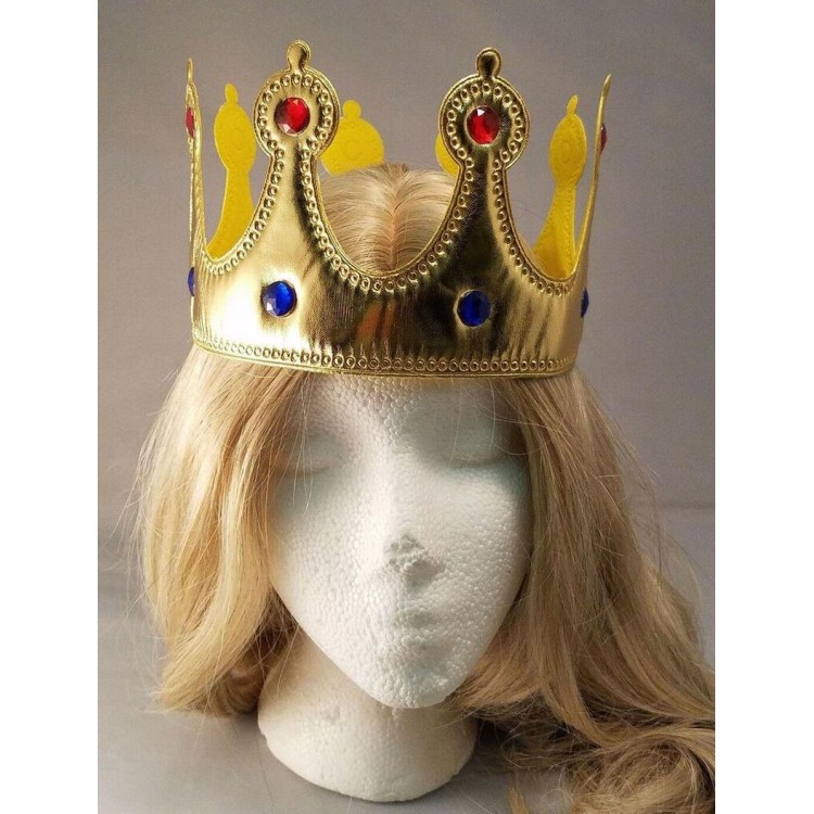 Children's Gold Crown Made of Gold-Colored Fabric Material 57 cm