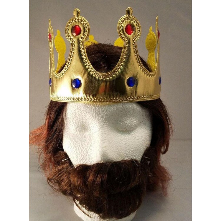 Children's Gold Crown Made of Gold-Colored Fabric Material 57 cm