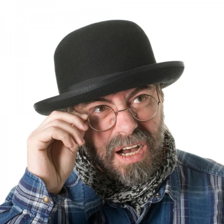 Black Color Adult Size Retro Bowler Derby Hat 58 cm Black Color Adult Size Retro Bowler Derby Hat 58 cm