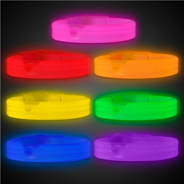 Glow Party Extra Thick Phosphorescent Bracelet 6 Colors 6 Pieces Glow Party Extra Thick Phosphorescent Bracelet 6 Colors 6 Pieces