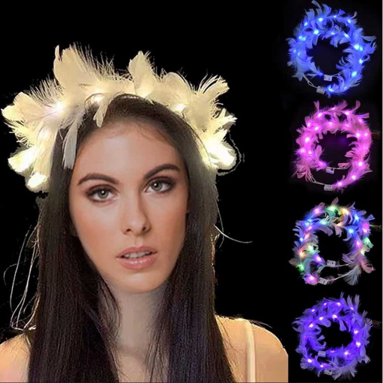 Led Lighted Colorful Lighted Party Crown with 3 Functions White Color 12x12 cm Led Lighted Colorful Lighted Party Crown with 3 Functions White Color 12x12 cm