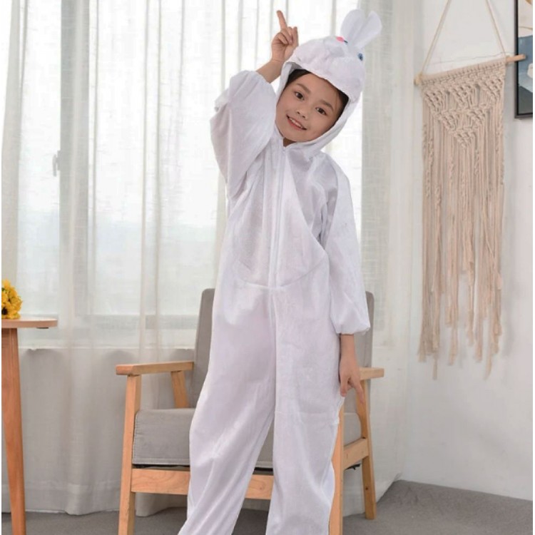 Kids Rabbit Costume White Color 2-3 Years 80 cm Kids Rabbit Costume White Color 2-3 Years 80 cm