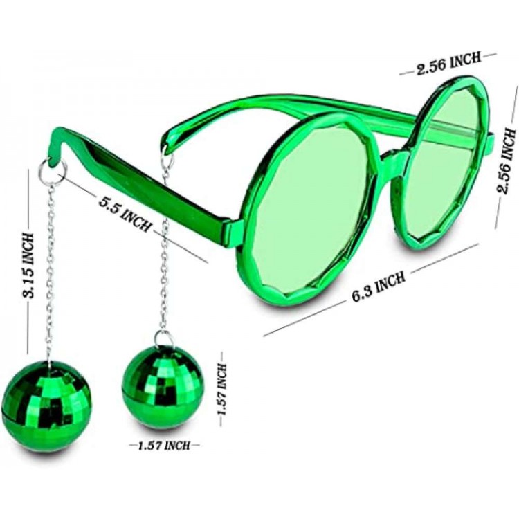 Disco Bulk Earrings Party Goggles Green Color Disco Bulk Earrings Party Goggles Green Color
