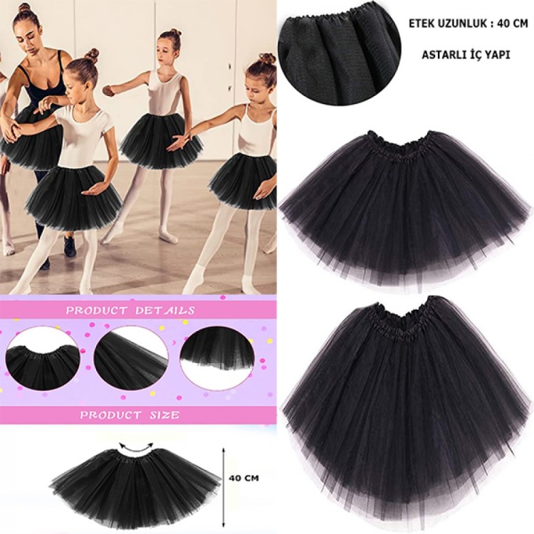 Black Color Tutu Skirt Ballet Skirt Show Skirt Kids Baby Size