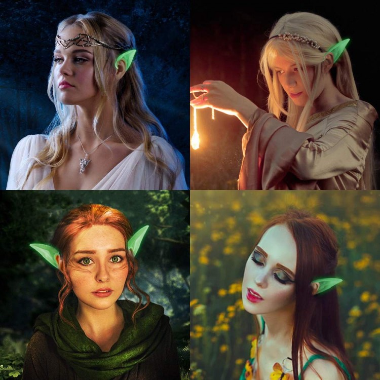 Glow-in-the-Dark Phosphorescent Latex Elf Ears 1 Pair 10x5 cm Glow-in-the-Dark Phosphorescent Latex Elf Ears 1 Pair 10x5 cm
