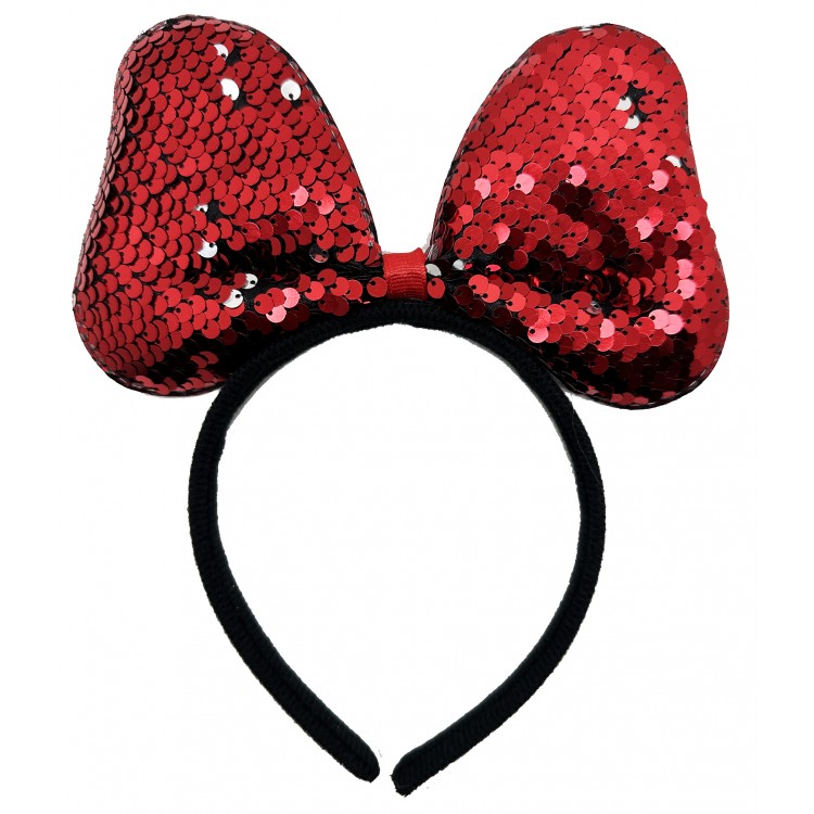 Color-Changing Sequined Bow Party Tiara Red Silver Color 20x16 cm Color-Changing Sequined Bow Party Tiara Red Silver Color 20x16 cm