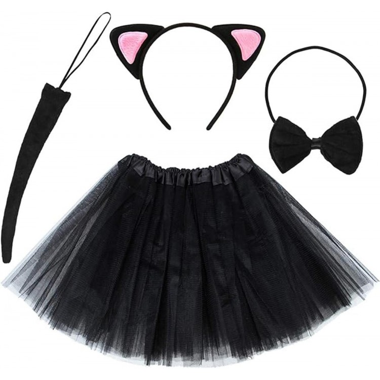 Cat Ear Crown Skirt Tail and Bow Tie 4-Piece Set for Children Fuchsia Cat Ear Crown Skirt Tail and Bow Tie 4-Piece Set for Children Fuchsia