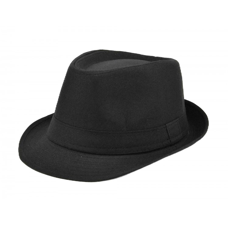 Children's Size Black Fabric Fedora Hat Show Hat Michael Jackson Hat Size 54
