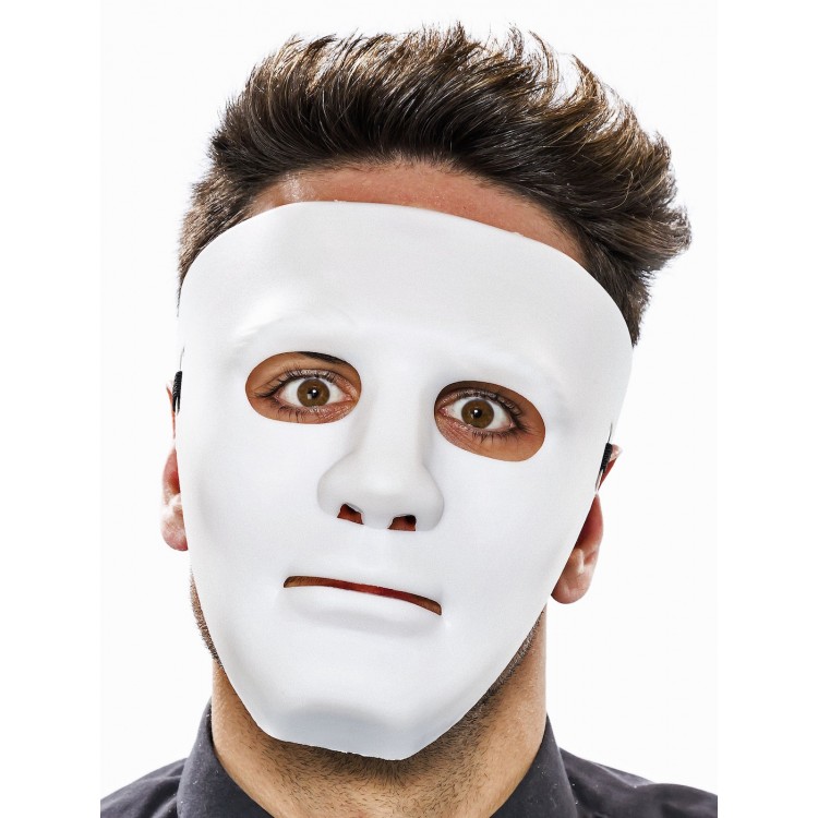 White Color Hip Hop Anonymous Jabbawockeez Dance Mask 18x19 cm