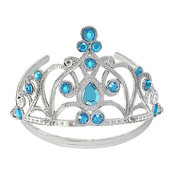 Elsa Children's Crown with Blue Stones Princess Crown Queen Crown 16x14 cm Elsa Children's Crown with Blue Stones Princess Crown Queen Crown 16x14 cm