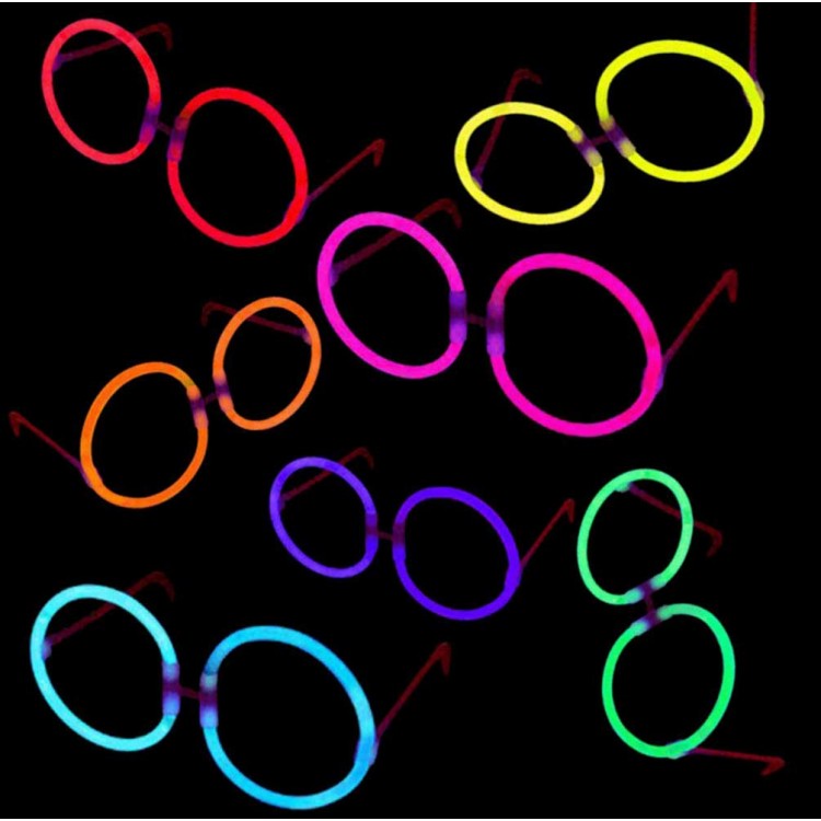 Glow Stick Party Glasses Glow Party Round Shaped Glow-in-the-Dark Glasses 6 Pieces Glow Stick Party Glasses Glow Party Round Shaped Glow-in-the-Dark Glasses 6 Pieces